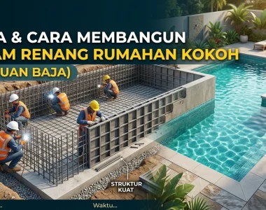 Biaya & Cara Membangun Kolam Renang Rumahan Kokoh (Panduan Baja)